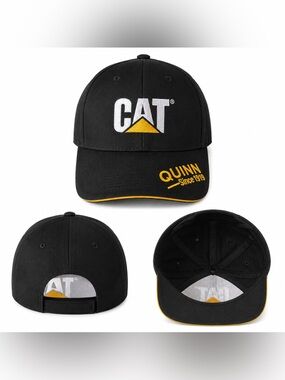 Black and Yellow CAT Brand Hat